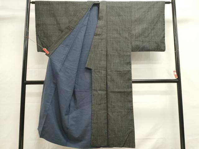 平和屋着物■男性　紬　間道　正絹　逸品　DABH1926cd
