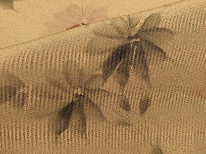 平和屋着物■上質な小紋　手描き　草花文　正絹　逸品　DABH1935cd