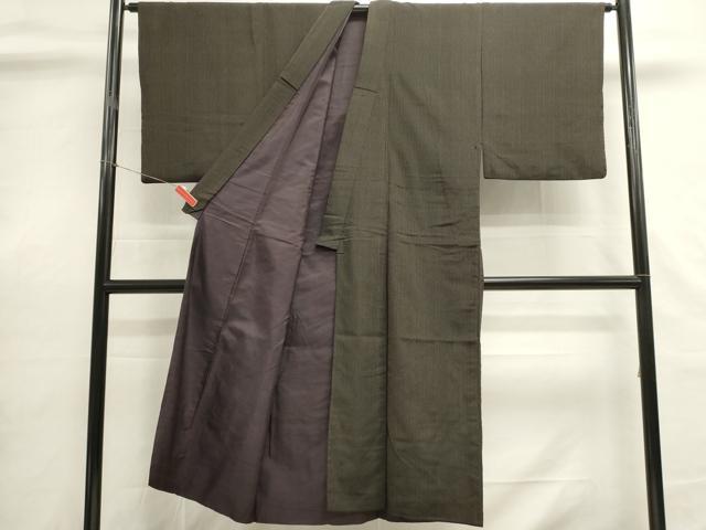 平和屋着物■男性　間道　正絹　逸品　DABH1938cd
