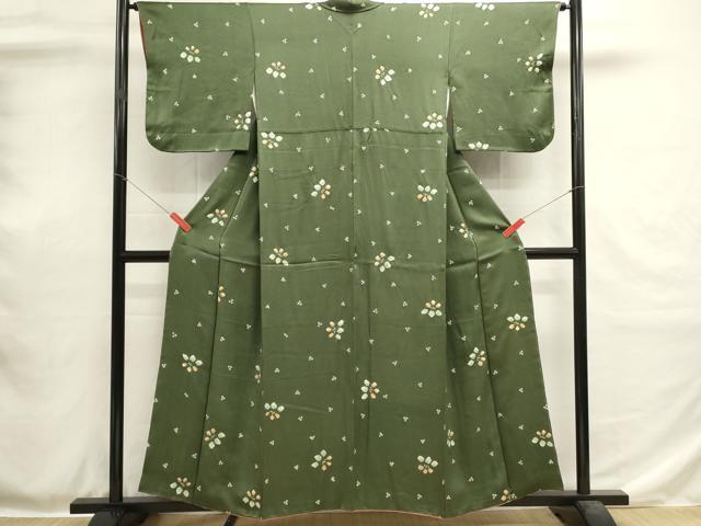 平和屋着物■上質な小紋　絞り　舞花文　正絹　逸品　DABH1944cd