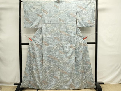 平和屋着物■上質な小紋　総絞り　抽象文様　金彩　正絹　逸品　DABH1946cd