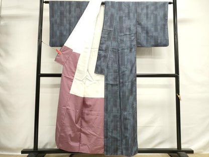 平和屋着物■上質な紬　間道　正絹　逸品　DABH1950cd