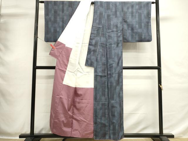 平和屋着物■上質な紬　間道　正絹　逸品　DABH1950cd