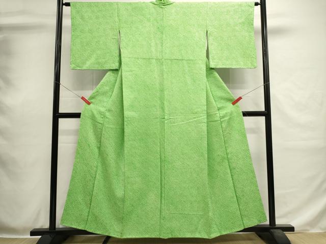 平和屋着物■大変加工の良い総絞り小紋　正絹　逸品　DABH1952cd