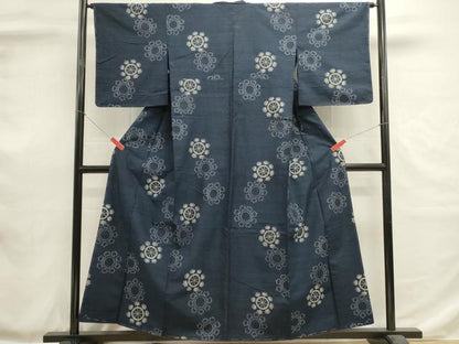 平和屋着物■上質な紬　抽象文様　胴抜き仕立て　正絹　逸品　未使用　DABH1956cd