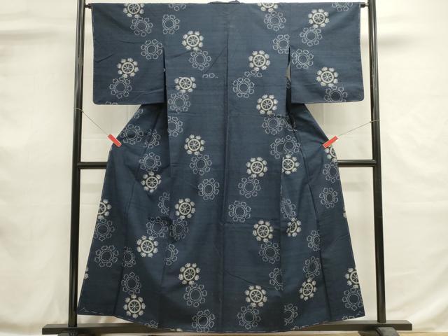 平和屋着物■上質な紬　抽象文様　胴抜き仕立て　正絹　逸品　未使用　DABH1956cd