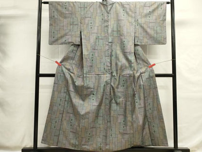 平和屋着物■本場大島紬　7マルキ　短冊花文　証紙付き　正絹　逸品　DABH1961cd