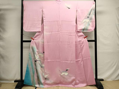 平和屋着物■フランソワーズ・モレシャン　訪問着　飛鳥文　暈し染め　金銀彩　正絹　逸品　DABH1964cd