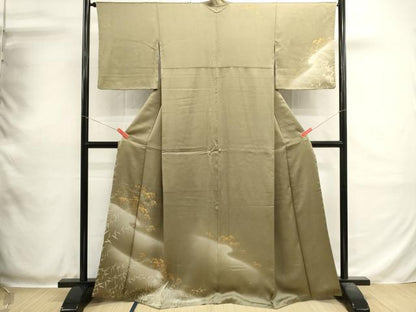 平和屋着物■訪問着　枝松文　暈し染め　金彩　正絹　逸品　DABH1967cd