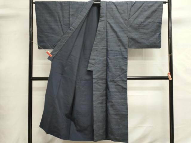 平和屋着物■男性　紬　アンサンブル　長羽織　亀甲柄　正絹　逸品　DABH1969cd