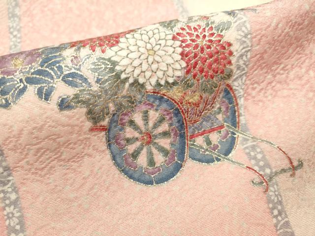 平和屋着物■上質な小紋　花車文　暈し染め　金彩　正絹　逸品　DABH1970cd
