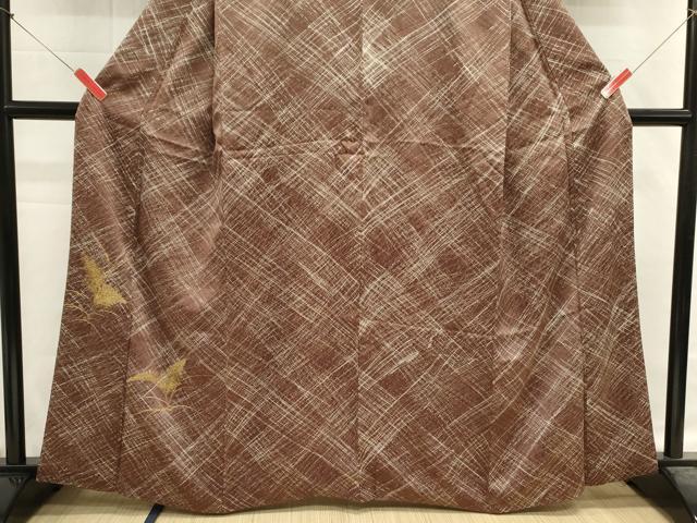 平和屋着物■色留訪問着　草葉文　金糸　金彩　正絹　逸品　DABH1971cd