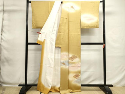 平和屋着物■中国三大刺繍　スワトウ刺繍　汕頭刺繍　総刺繍　訪問着　扇面花文　暈し染め　金彩　正絹　逸品　DABH1974cd