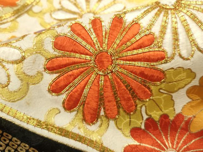 平和屋着物■豪華振袖　駒刺繍　荒波文　菊唐草　金彩　正絹　逸品　DABH1979cd