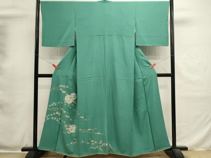 平和屋着物■訪問着　雪輪草花文　金彩　正絹　逸品　DABH1980cd