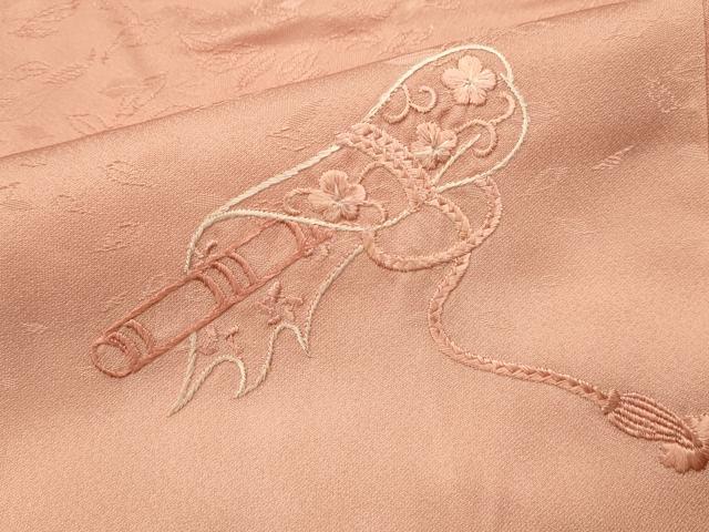 平和屋着物■訪問着　総刺繍　花笛文　暈し染め　正絹　逸品　DABH1982cd