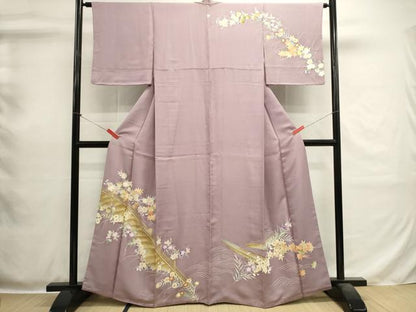 平和屋着物■訪問着　流水掛船花文　金彩　正絹　逸品　DABH1987cd