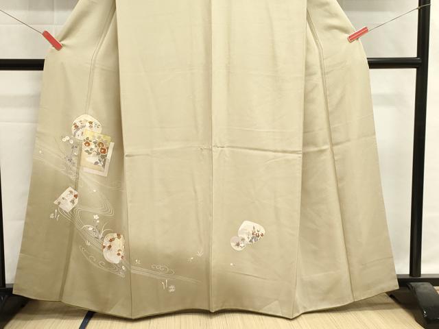 平和屋着物■訪問着　色紙重ね花文　暈し染め　金銀彩　正絹　逸品　DABH1990cd