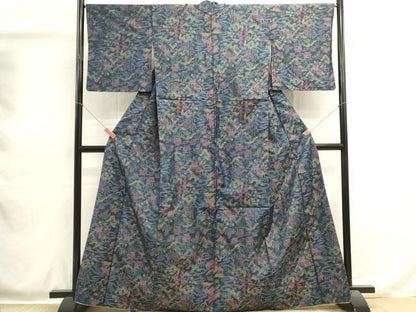 平和屋着物■本場大島紬　風景文　正絹　逸品　DABH1992cd