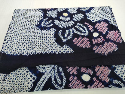 平和屋着物＊夏物　有松鳴海絞り　浴衣　反物　着尺　花繋ぎ　綿　逸品　未使用　DABH2017zzz