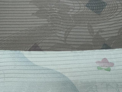 平和屋着物＊夏物 和装小物 帯揚げ10枚セット 絽 縦絽 絽縮緬 紗 刺繍　芝蝶 桔梗 草花 流水花　銀彩　全て正絹 逸品 DABH2045zzz
