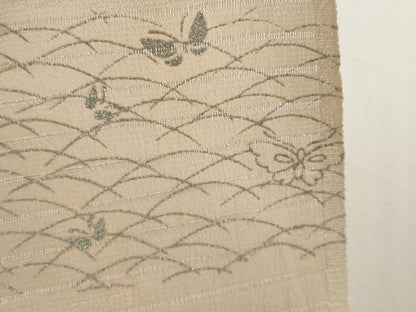 平和屋着物＊夏物 和装小物 帯揚げ10枚セット 絽 縦絽 絽縮緬 紗 刺繍　芝蝶 桔梗 草花 流水花　銀彩　全て正絹 逸品 DABH2045zzz