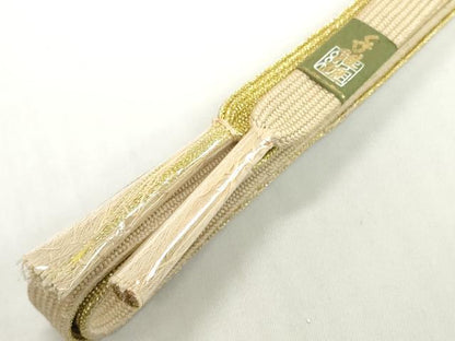 平和屋着物●和装小物　帯締め・帯揚げセット　霞文　高麗組　金糸　逸品　未使用　DABH2063zzz