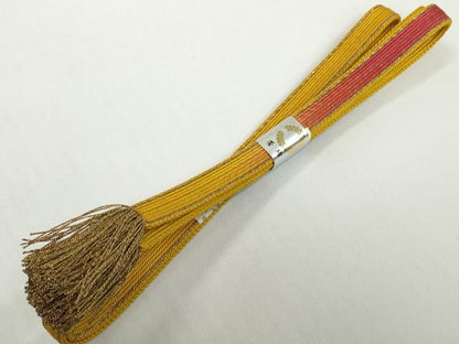 平和屋着物●和装小物　帯締め・帯揚げセット　中抜き絞り　斜線文　逸品　未使用　DABH2067zzz