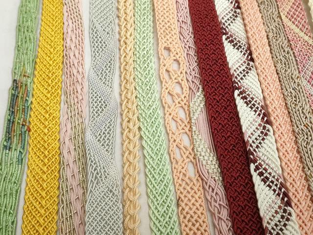 平和屋着物＊夏物　和装小物　帯締め20本セット　レース織　金糸　逸品　DABH2073zzz
