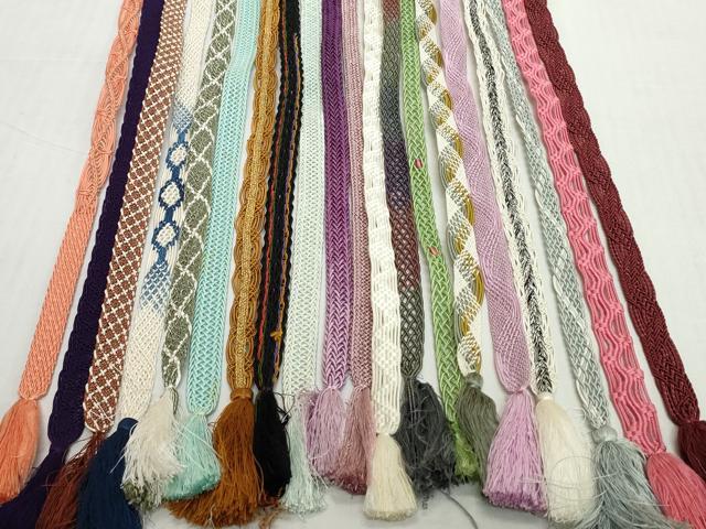 平和屋着物＊夏物　和装小物　帯締め20本セット　レース織　金糸　逸品　DABH2079zzz