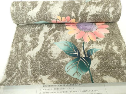 平和屋着物＊夏物　浴衣　反物　着尺　四季の本染　注染　向日葵　ひまわり　綿　未使用　DABH2091zzz