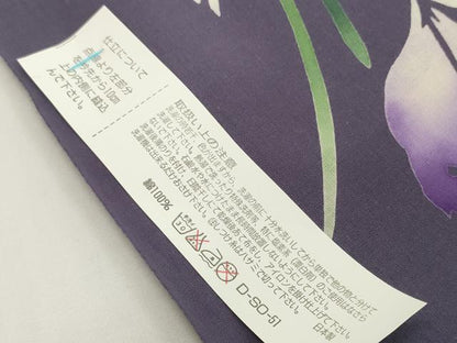 平和屋着物＊夏物　浴衣　反物　着尺　四季の本染　注染　草花文　綿　未使用　DABH2092zzz