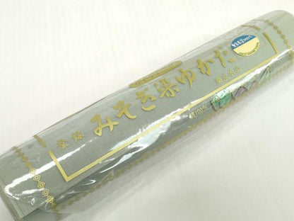 平和屋着物＊夏物　浴衣　反物　着尺　東京本染　注染　梟　月　フクロウに花　綿　未使用　DABH2093zzz