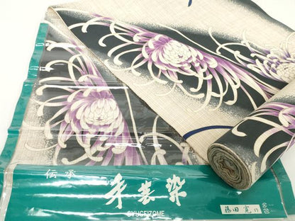 平和屋着物＊夏物　浴衣　反物　着尺　手芸染　乱菊　金彩　藤田寛作　綿　未使用　DABH2100zzz