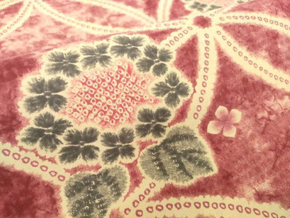 平和屋着物＊夏物　浴衣　反物　着尺　七宝花文　紫陽花　さが美扱い　綿　逸品　未使用　DABH2104zzz