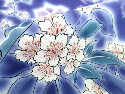 平和屋着物＊夏物 世界的ファッションデザイナー　山本寛斎　kansaiブランド 浴衣 反物 着尺 草花文 綿 逸品 未使用 DABH2124zzz