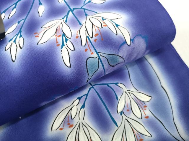 平和屋着物＊夏物 世界的ファッションデザイナー　山本寛斎　kansaiブランド 浴衣 反物 着尺 草花文 綿 逸品 未使用 DABH2124zzz