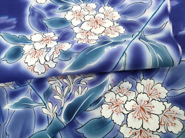 平和屋着物＊夏物 世界的ファッションデザイナー　山本寛斎　kansaiブランド 浴衣 反物 着尺 草花文 綿 逸品 未使用 DABH2124zzz