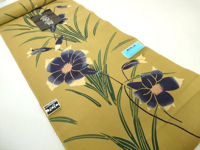 平和屋着物＊夏物 世界的ファッションデザイナー　山本寛斎　kansaiブランド 浴衣 反物 着尺 草花文 綿 逸品 未使用 DABH2125zzz