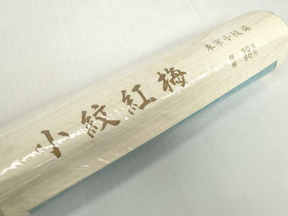 平和屋着物＊夏物　小紋　反物　着尺　絹紅梅　萩　綿絹　逸品　未使用　DABH2133zzz