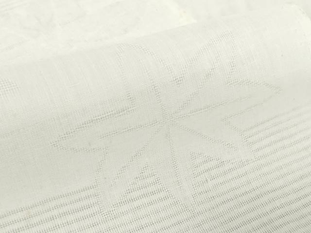 平和屋着物＊夏物　長襦袢　反物　着尺　霞楓紋紗　生成り色　麻　逸品　未使用　DABH2137zzz