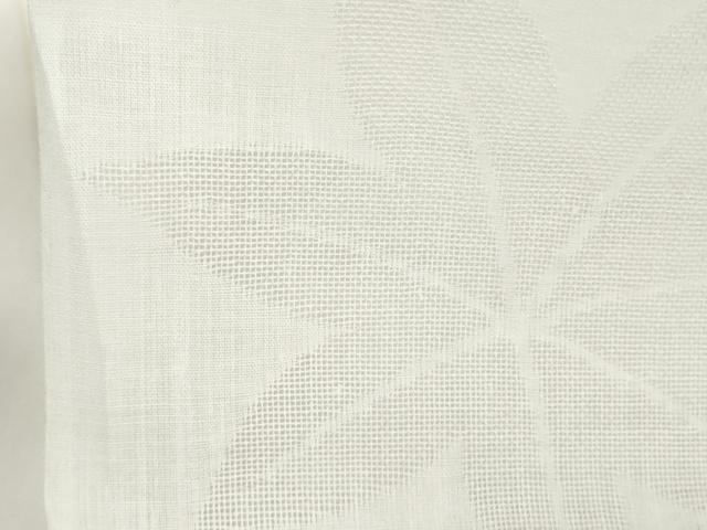 平和屋着物＊夏物　長襦袢　反物　着尺　霞楓紋紗　生成り色　麻　逸品　未使用　DABH2137zzz