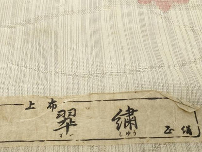 平和屋着物＊夏物　小紋　反物　着尺　翆繍　芝花紋紗　逸品　未使用　DABH2139zzz