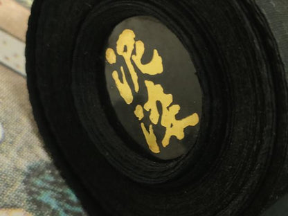 平和屋着物＊夏物　黒紋付　黒反物　着尺　絽　五泉　本泥染黒　逸品　未使用　DABH2142zzz