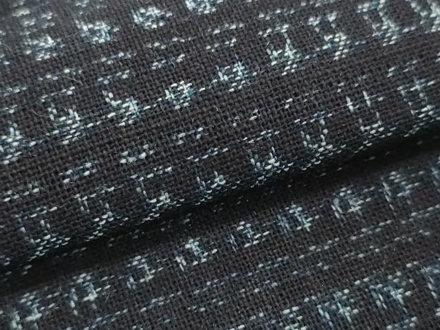 平和屋着物●本場久留米絣　反物　着尺　絣文様　証紙付き　綿　逸品　未使用　DABH2148zzz