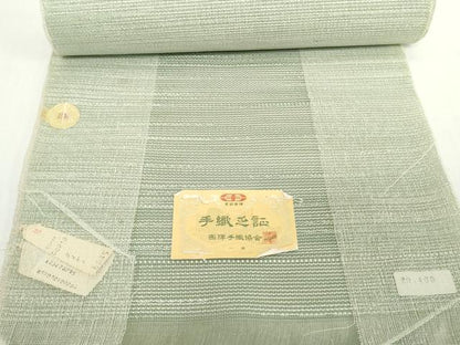 平和屋着物＊夏物　西陣　一秀織物　名古屋帯　帯反物　桔梗　金銀糸　証紙付き　逸品　未使用　DABH2153zzz