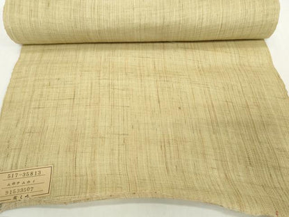 平和屋着物＊夏物　名古屋帯　帯反物　ろうけつ染め　草花文　ポピー　麻　逸品　未使用　DABH2154zzz