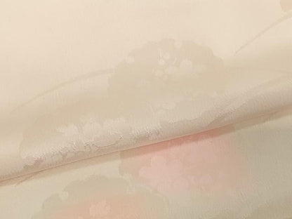 平和屋着物▼長襦袢　反物　着尺　雪輪芝地紋　逸品　未使用　DABH2163zzz