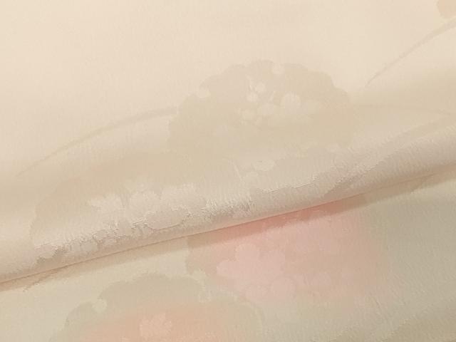 平和屋着物▼長襦袢　反物　着尺　雪輪芝地紋　逸品　未使用　DABH2163zzz