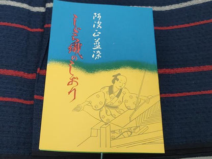 平和屋着物＊夏物　阿波しじら織　浴衣　反物　着尺　正藍　縞　証紙付き　綿　逸品　未使用　DABH2211zzz